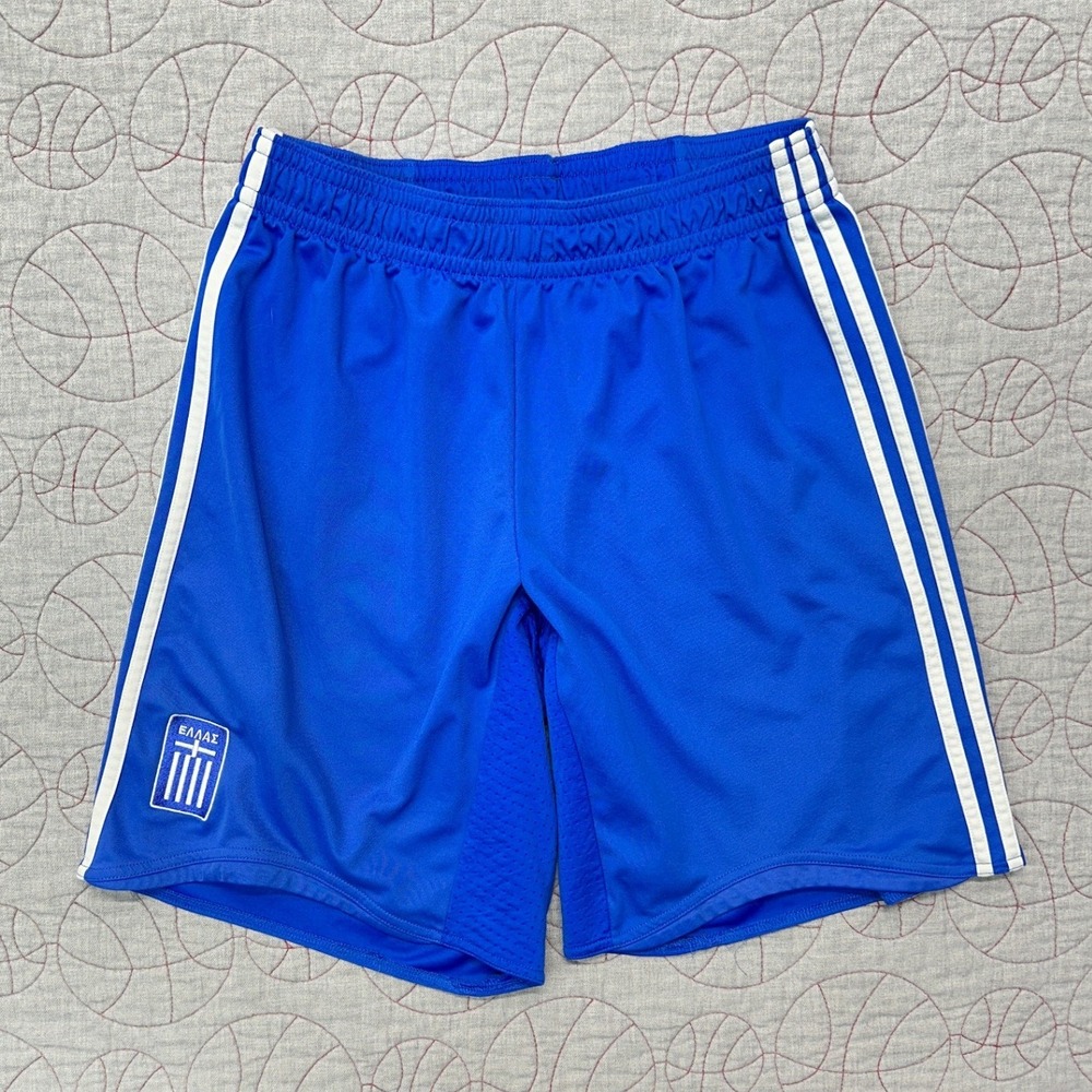 Adidas Greece 26 Soccer Football Shorts Hellenic Football Federation Mens Large